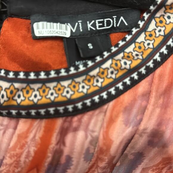 Anthropologie Red Boho Long Sleeve Mini Dress* - Picture 6 of 7